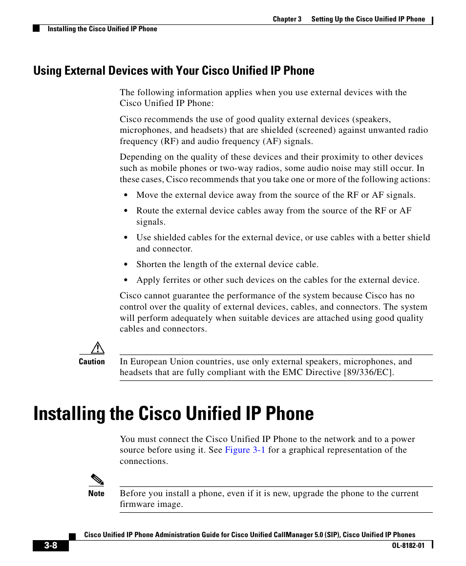 Installing the cisco unified ip phone | Cisco 7971G User Manual | Page 8 / 18