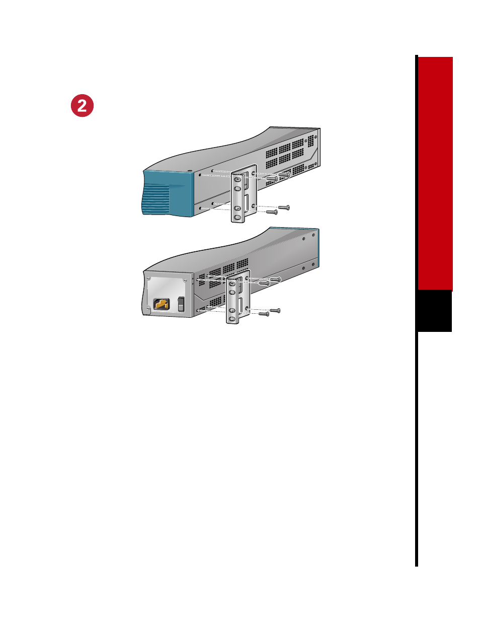 Rack-mount the router, Attach the brackets to the router | Cisco 7100 Series User Manual | Page 5 / 24