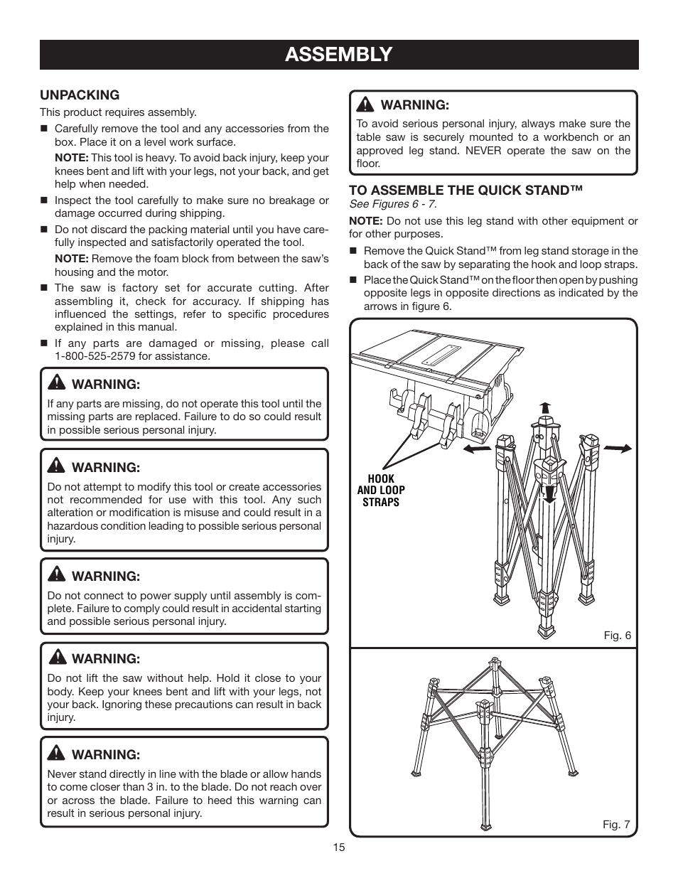 Assembly | Ryobi BTS16 User Manual | Page 15 / 40