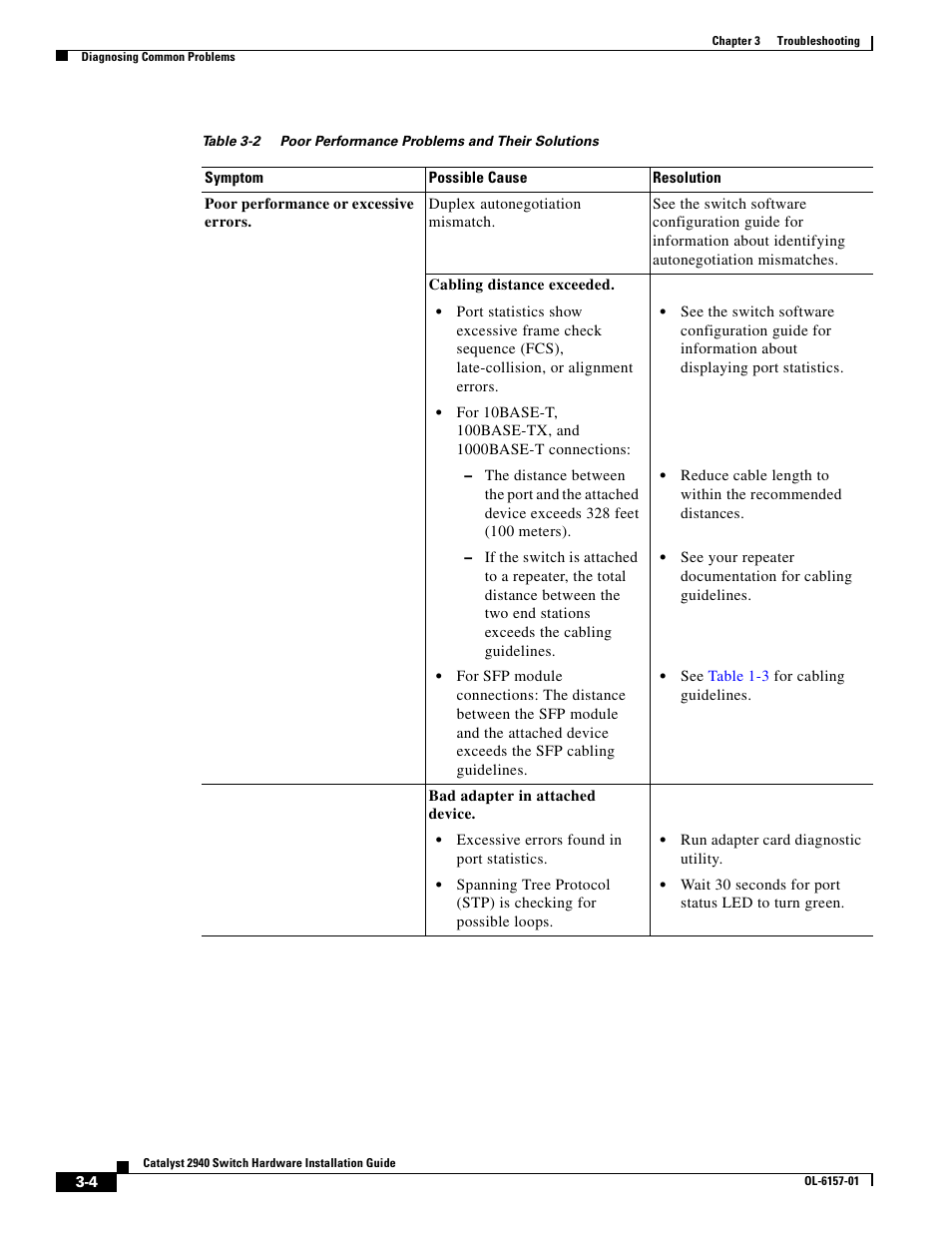 Table 3-2 | Cisco 2940 User Manual | Page 52 / 82