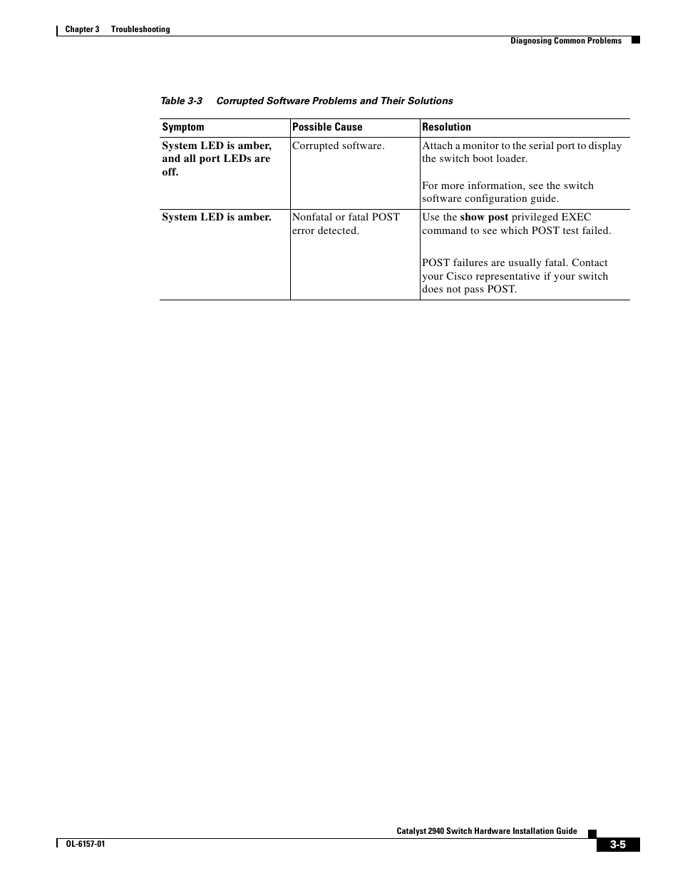 Table 3-3 | Cisco 2940 User Manual | Page 53 / 82