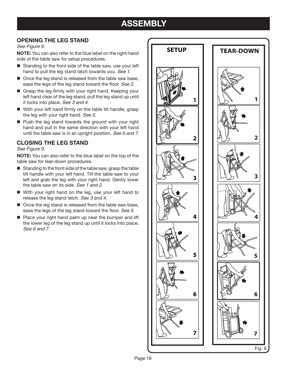 Assembly | Ryobi BTS20R-1 User Manual | Page 16 / 34