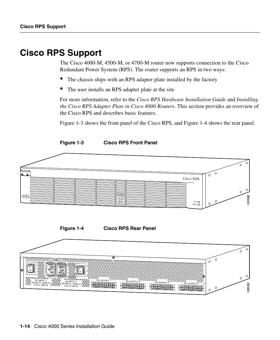 Cisco rps support | Cisco 4000 User Manual | Page 14 / 18