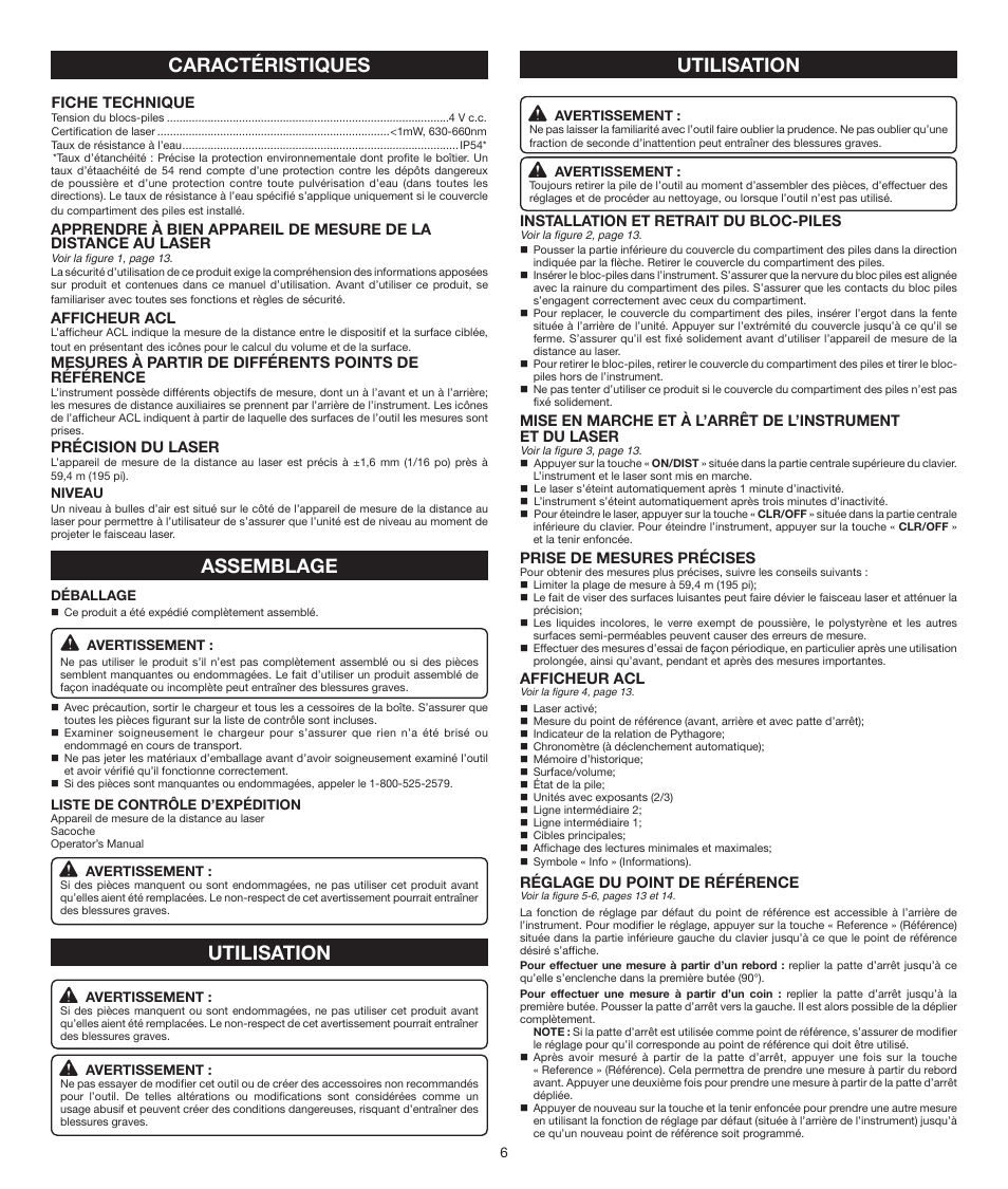 Caractéristiques, Assemblage, Utilisation | Ryobi RP4010 User Manual | Page 6 / 16