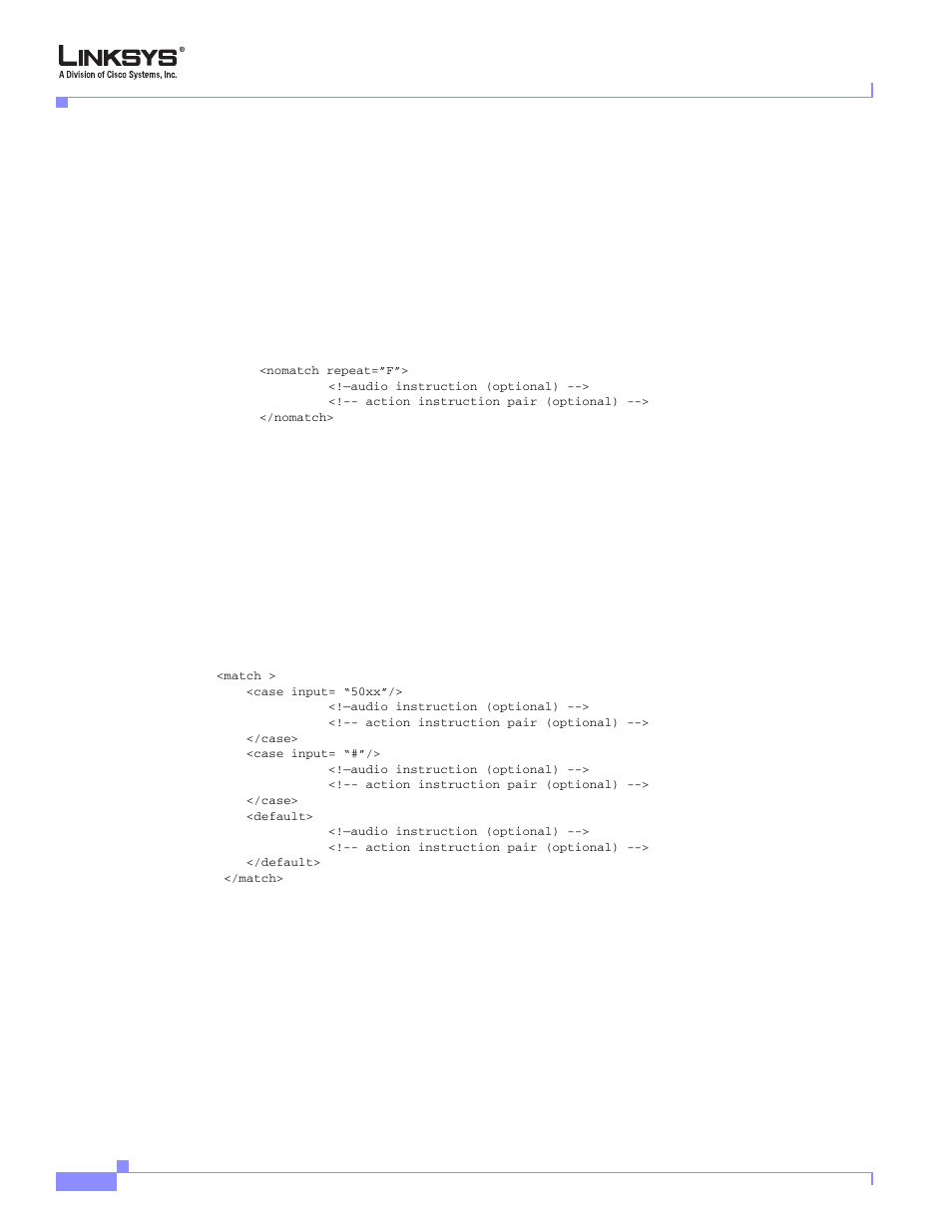 Nomatch instruction | Cisco Linksys SPA9000 User Manual | Page 140 / 226