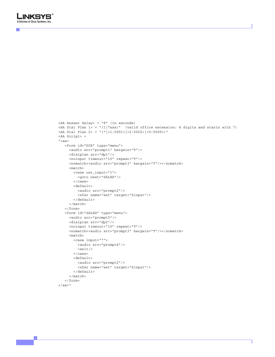 Example 2 | Cisco Linksys SPA9000 User Manual | Page 142 / 226