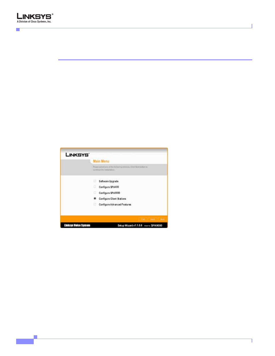 Configuring client stations, Configuring client | Cisco Linksys SPA9000 User Manual | Page 92 / 226