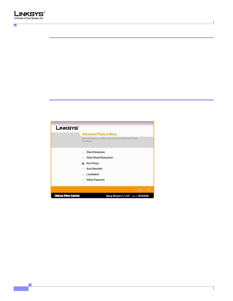 Configuring a call hunt group | Cisco Linksys SPA9000 User Manual | Page 96 / 226