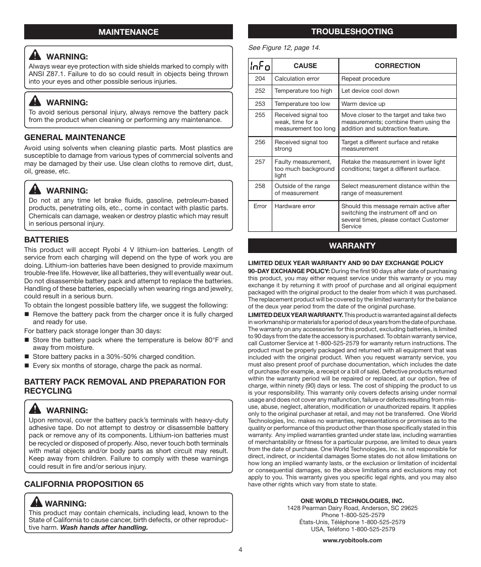 Ryobi RP4011 User Manual | Page 4 / 16