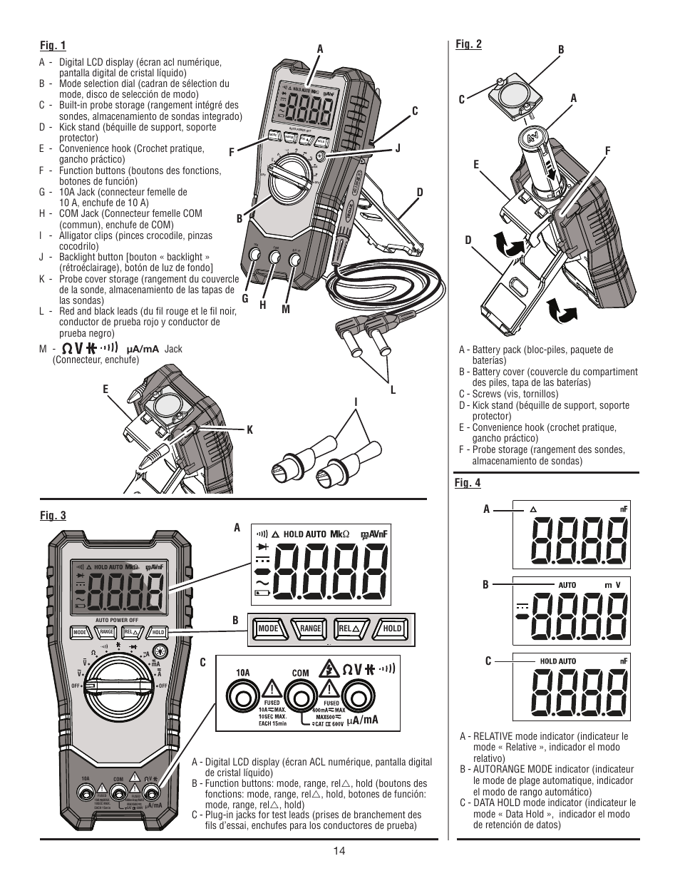 Fig. 3 fig. 4 a b c | Ryobi RP4020 User Manual | Page 38 / 40