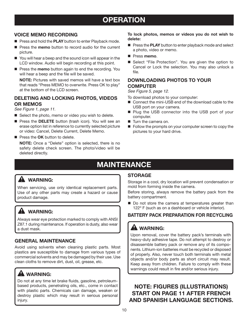 Maintenance, Operation | Ryobi RP4200 User Manual | Page 10 / 32