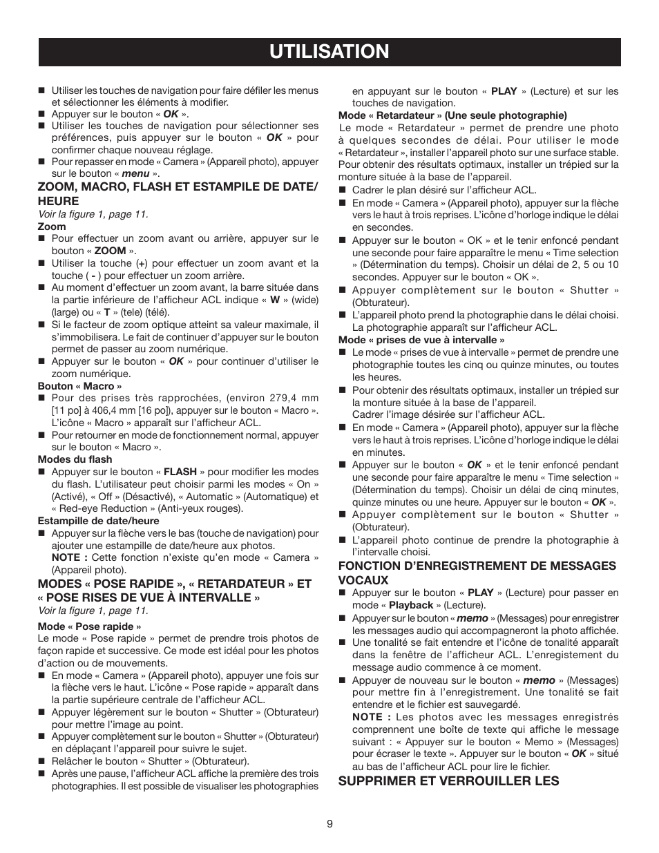Utilisation, Supprimer et verrouiller les | Ryobi RP4200 User Manual | Page 18 / 32