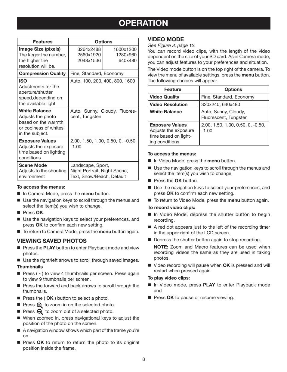 Operation | Ryobi RP4200 User Manual | Page 8 / 32