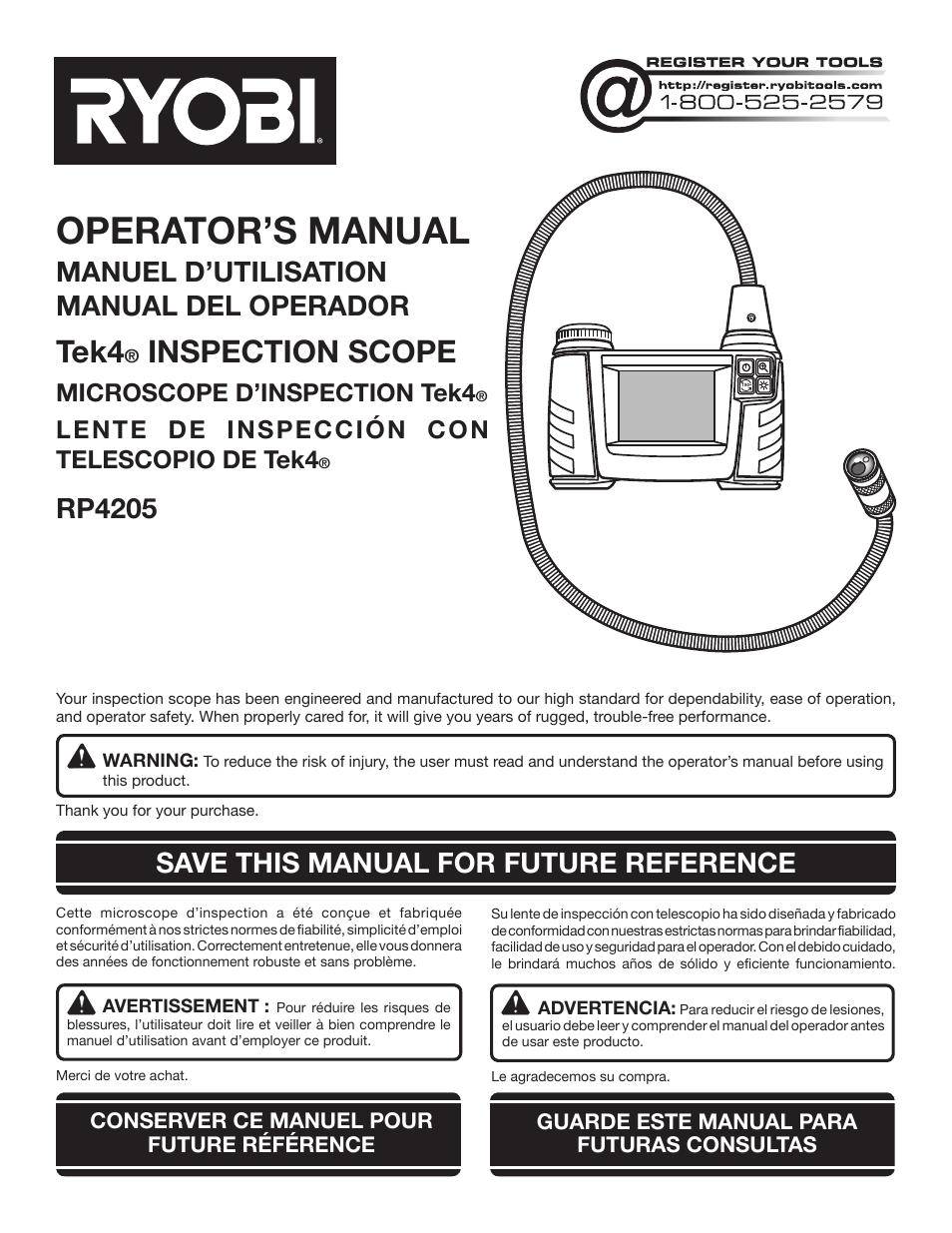 Ryobi RP4205 User Manual | 24 pages
