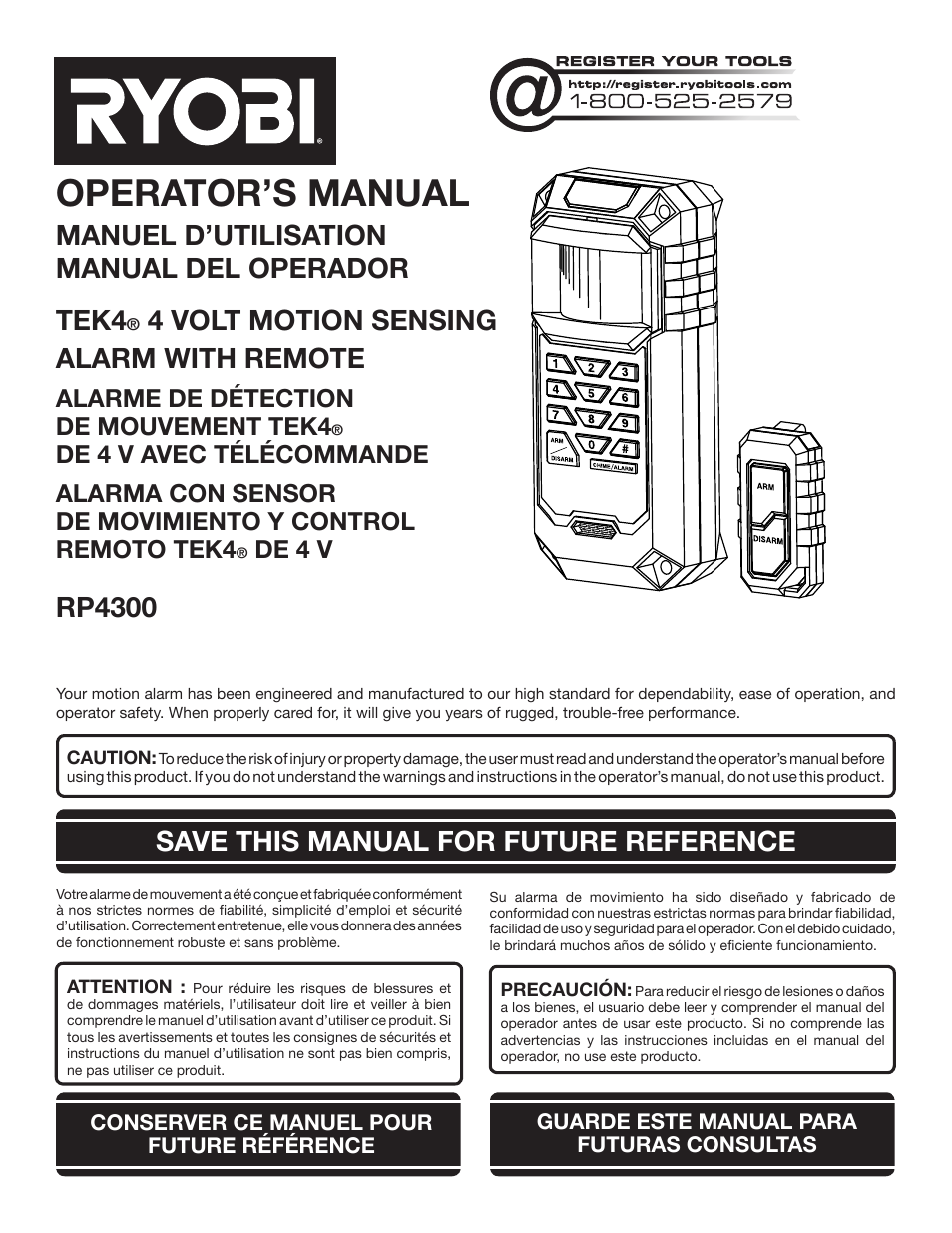 Ryobi RP4300 User Manual | 28 pages