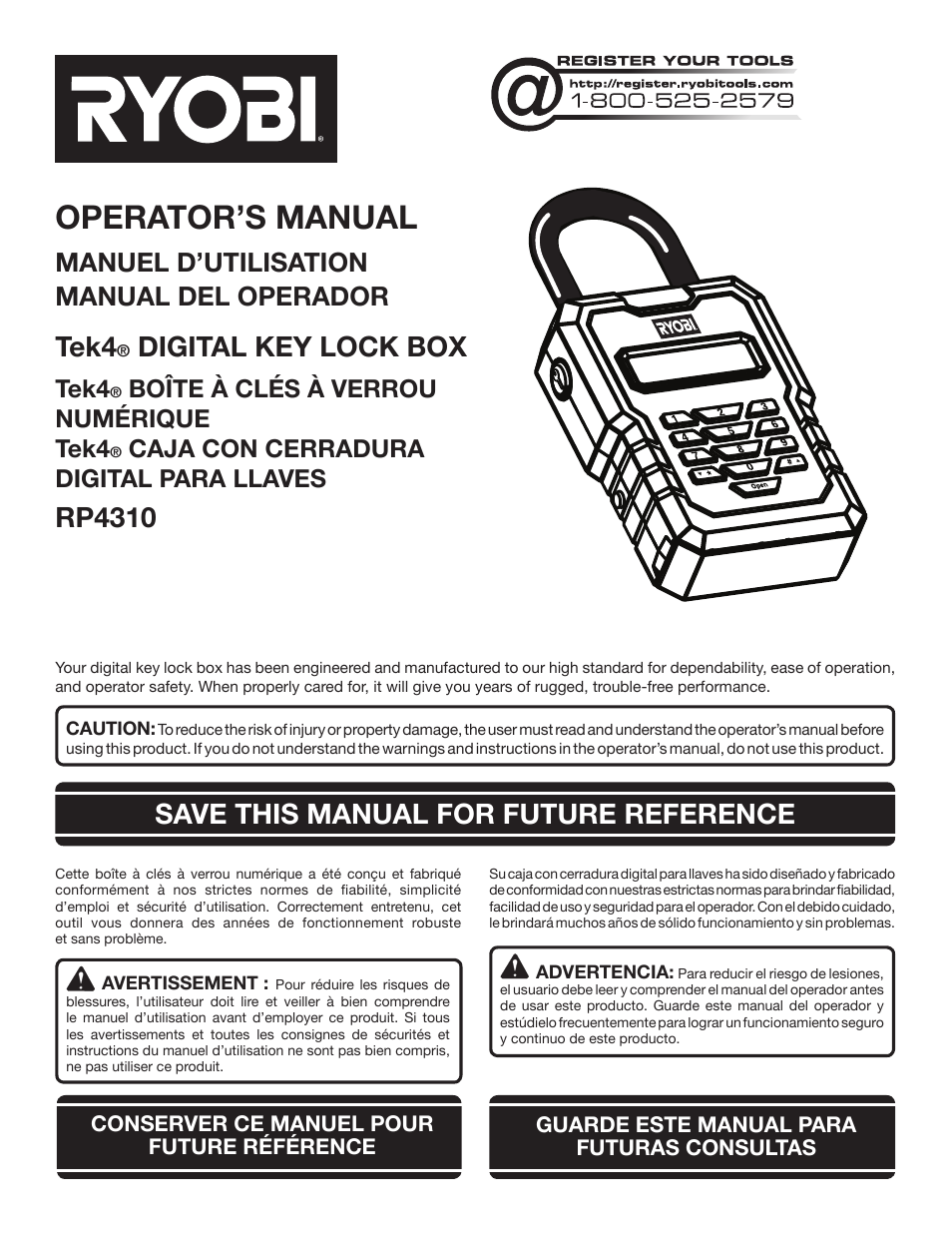 Ryobi RP4310 User Manual | 28 pages