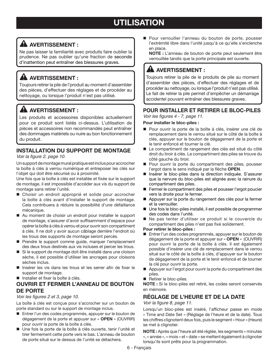 Utilisation | Ryobi RP4310 User Manual | Page 14 / 28