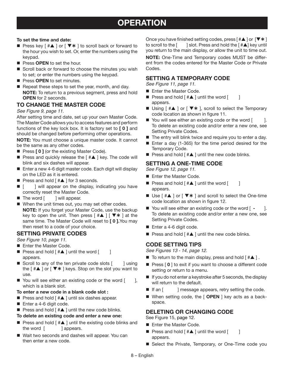 Operation | Ryobi RP4310 User Manual | Page 8 / 28