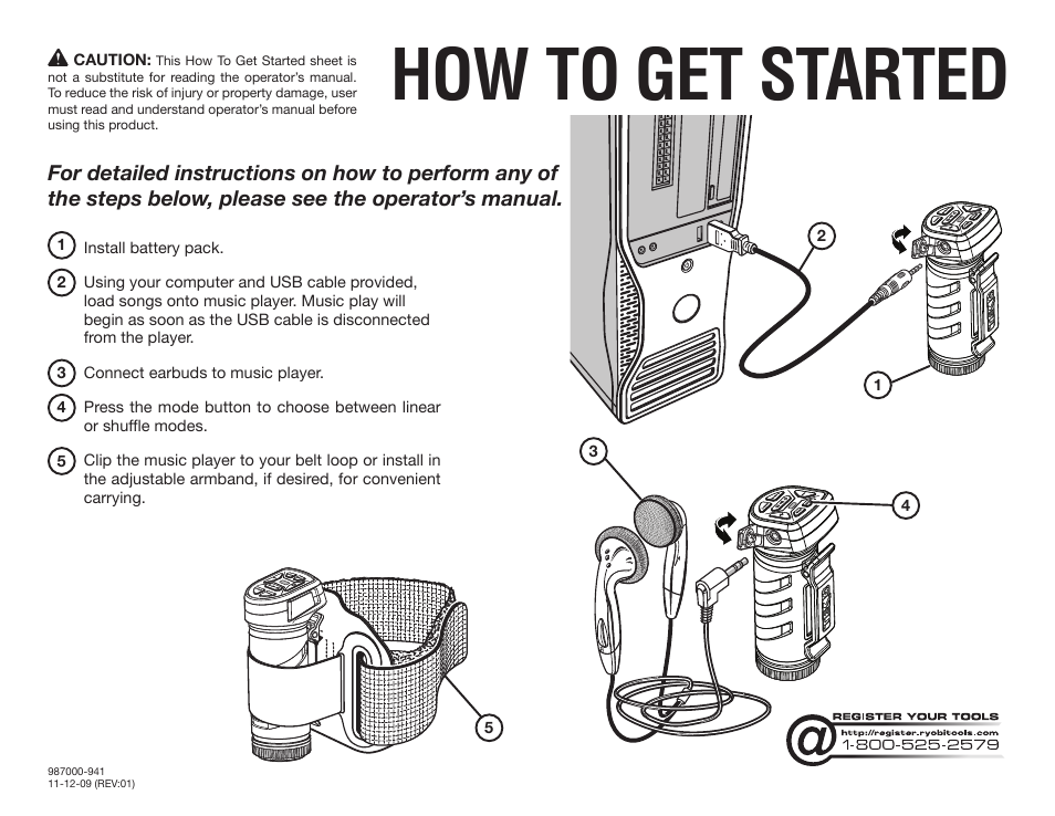 Ryobi RP4510 User Manual | 2 pages