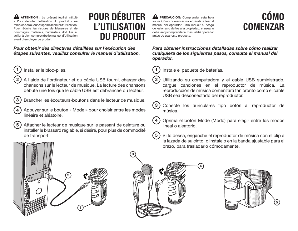 Pour débuter l’utilisation du produit, Cómo comenzar | Ryobi RP4510 User Manual | Page 2 / 2