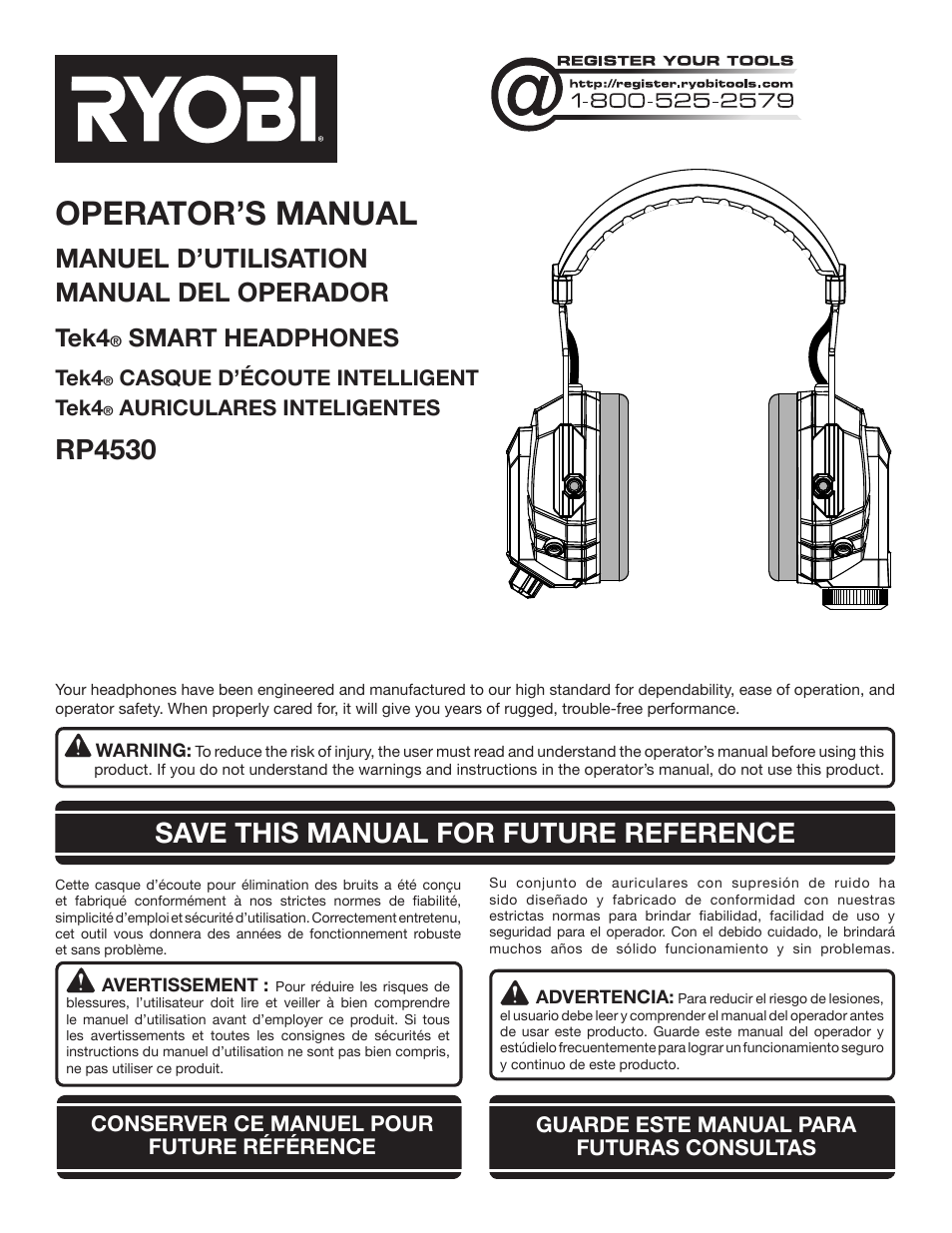 Ryobi RP4530 User Manual | 28 pages