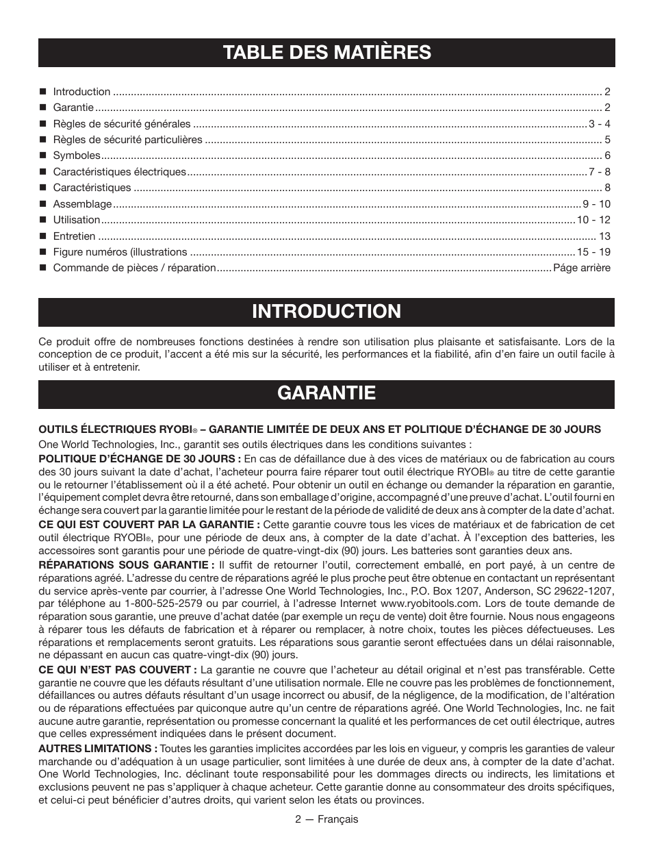 Ryobi WS720 User Manual | Page 13 / 44