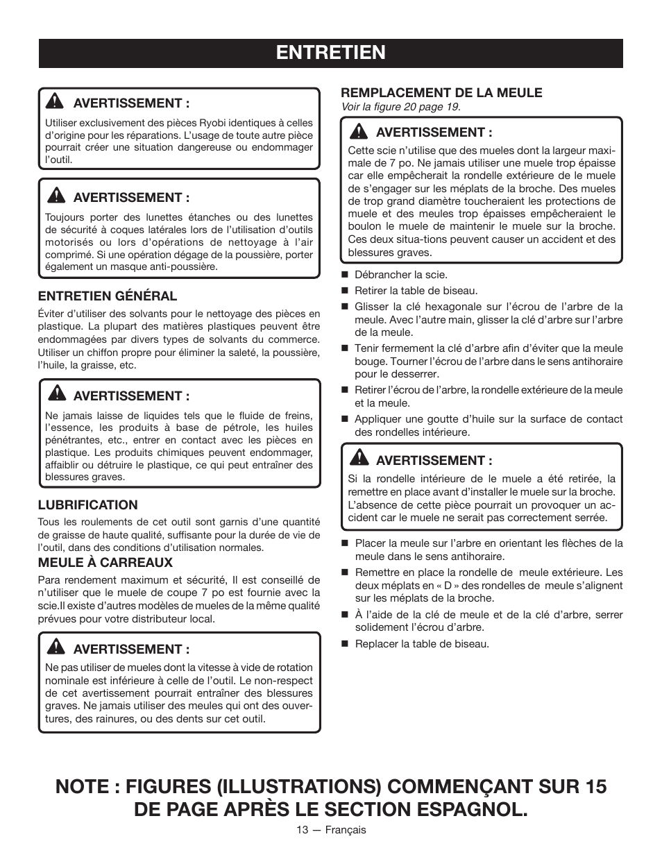 Ryobi WS720 User Manual | Page 24 / 44