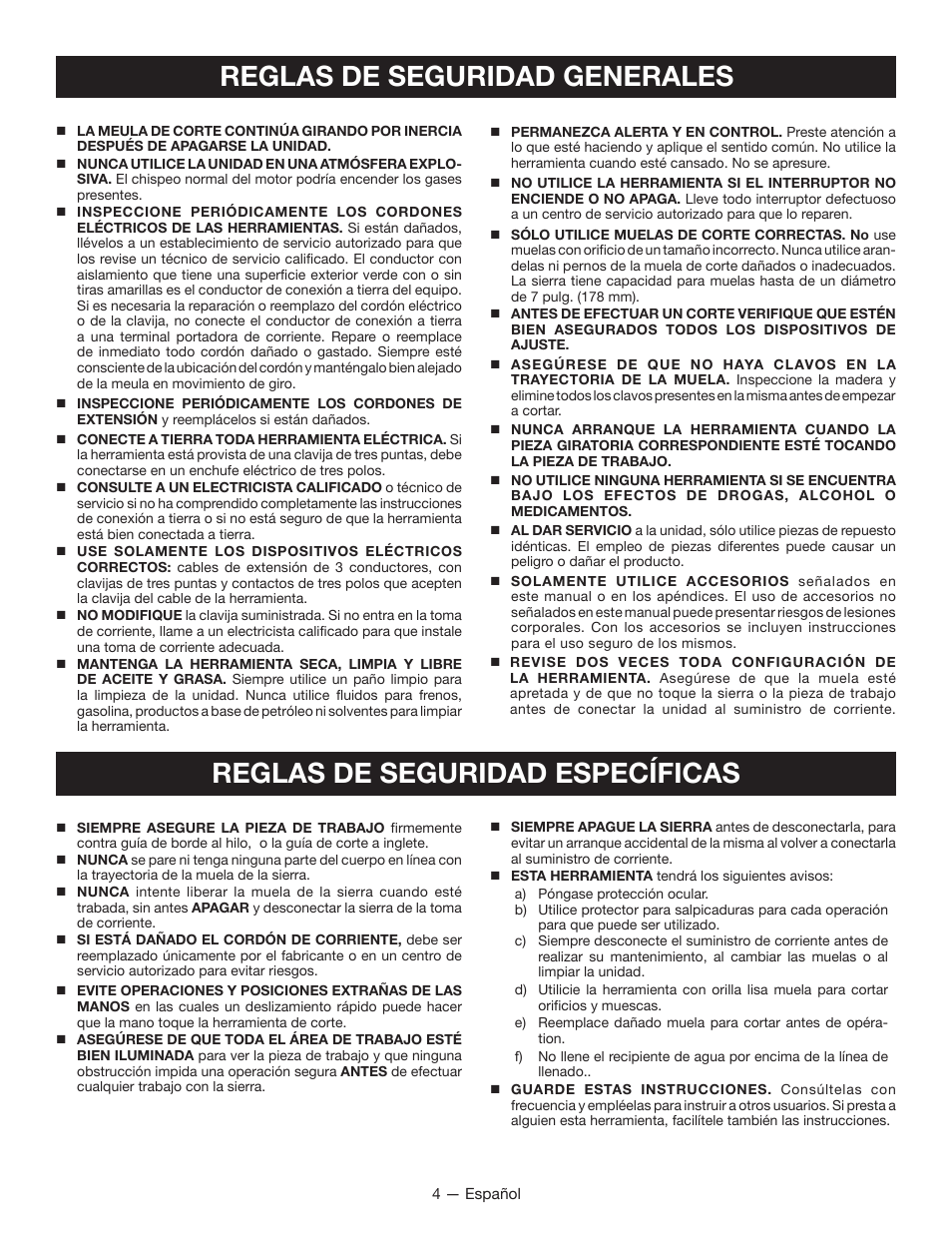 Ryobi WS721 User Manual | Page 26 / 40