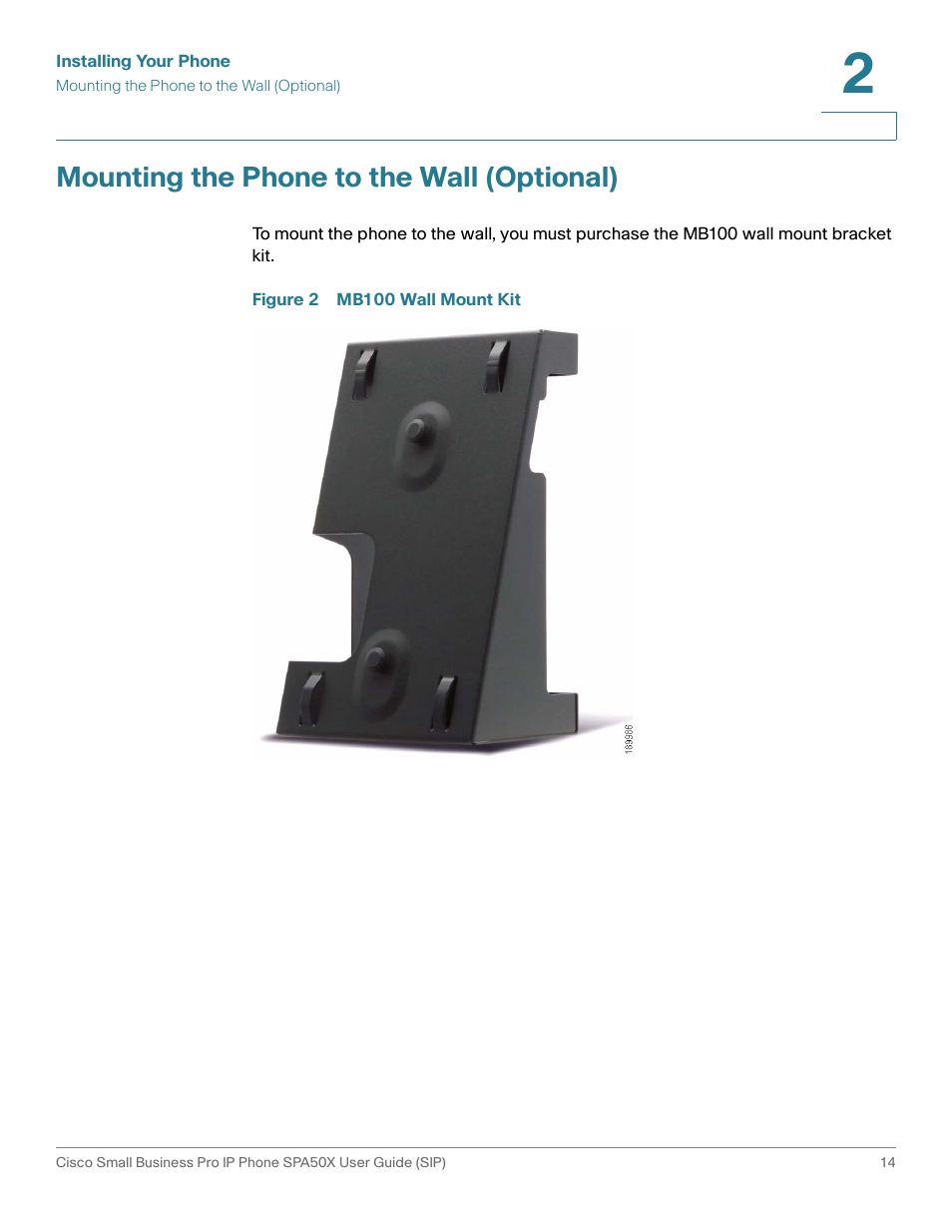 Mounting the phone to the wall (optional) | Cisco 509G User Manual | Page 21 / 94