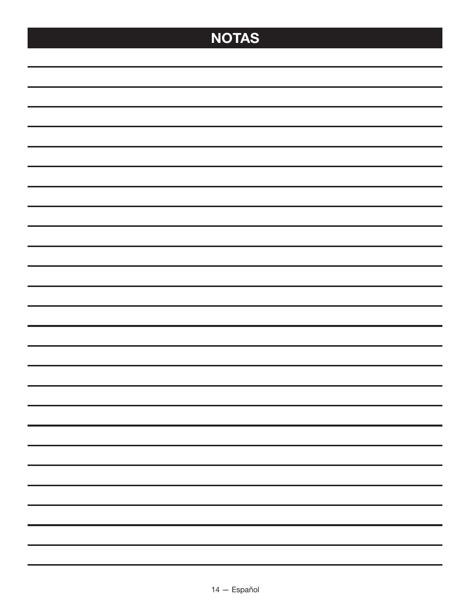 Notas | Ryobi TC400 User Manual | Page 40 / 44