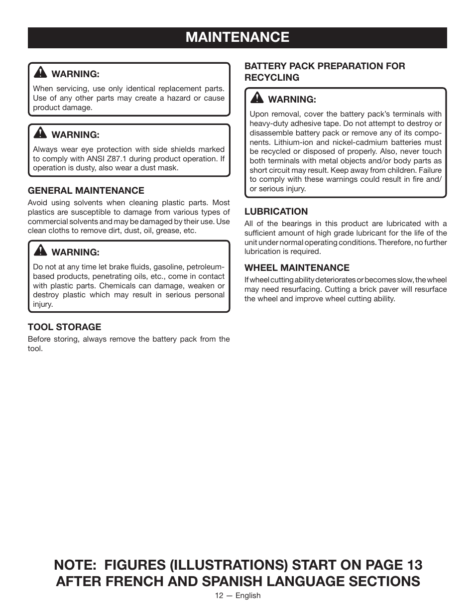 Ryobi P580 User Manual | Page 12 / 40