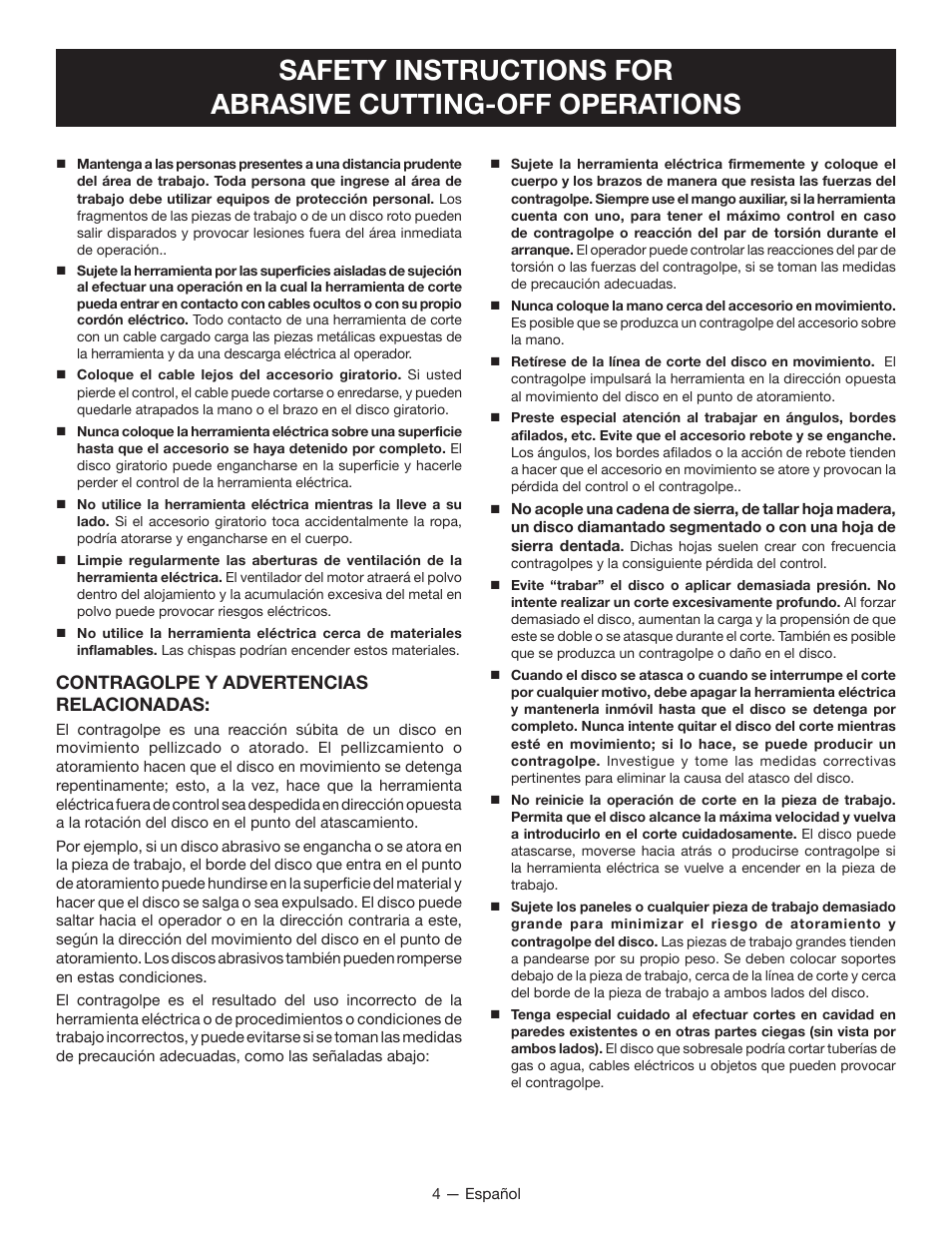 Ryobi TC401 User Manual | Page 30 / 44