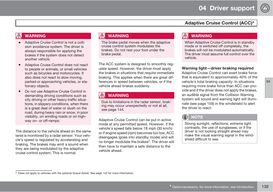 04 driver support | Volvo 2013 XC70 User Manual | Page 141 / 382