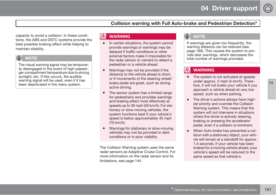 04 driver support | Volvo 2013 XC70 User Manual | Page 163 / 382