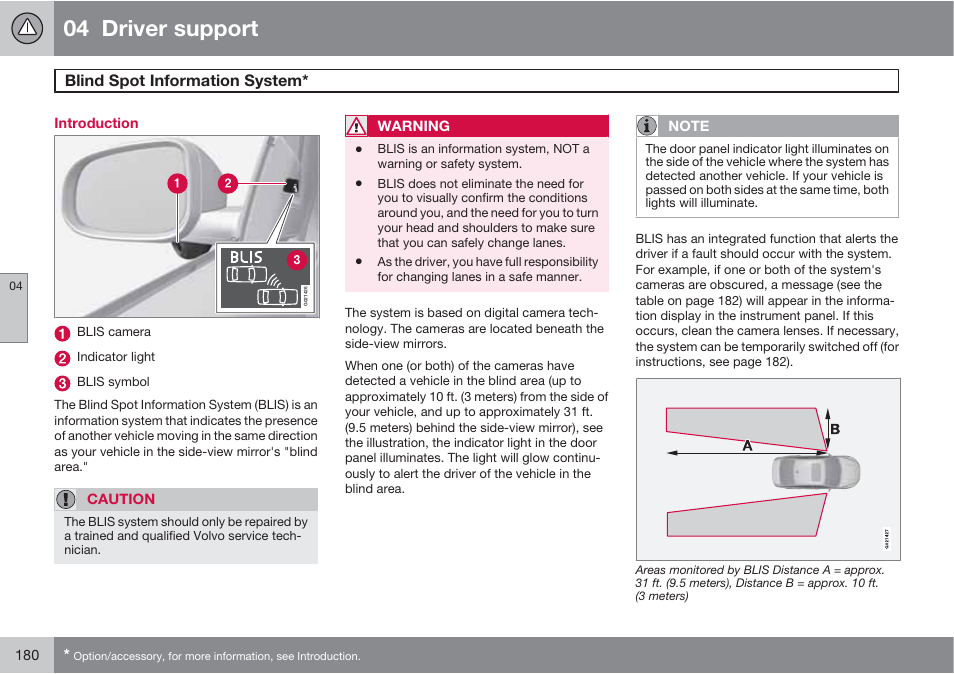 04 driver support | Volvo 2013 XC70 User Manual | Page 182 / 382