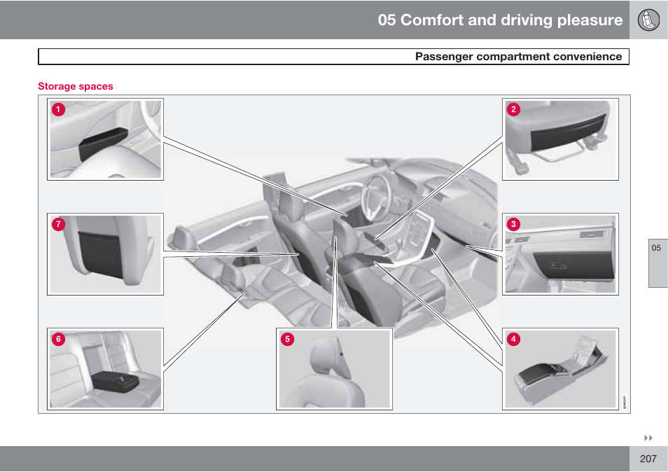 05 comfort and driving pleasure | Volvo 2013 XC70 User Manual | Page 209 / 382