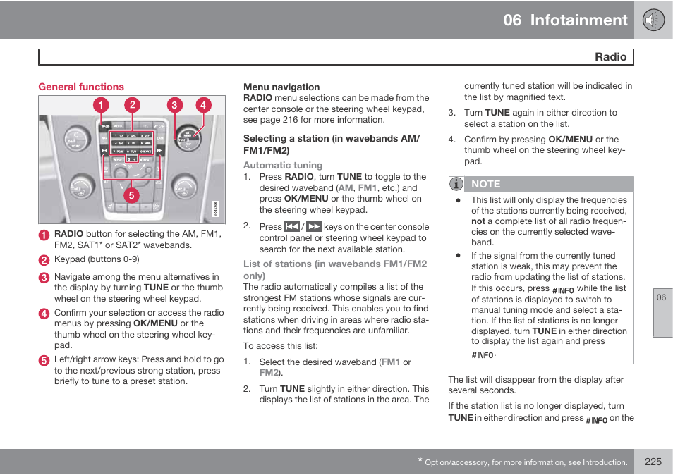 06 infotainment | Volvo 2013 XC70 User Manual | Page 227 / 382