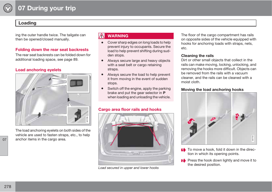 07 during your trip | Volvo 2013 XC70 User Manual | Page 280 / 382