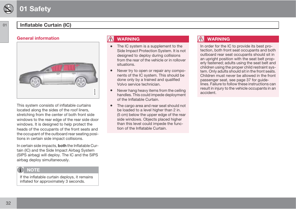 01 safety | Volvo 2013 XC70 User Manual | Page 34 / 382