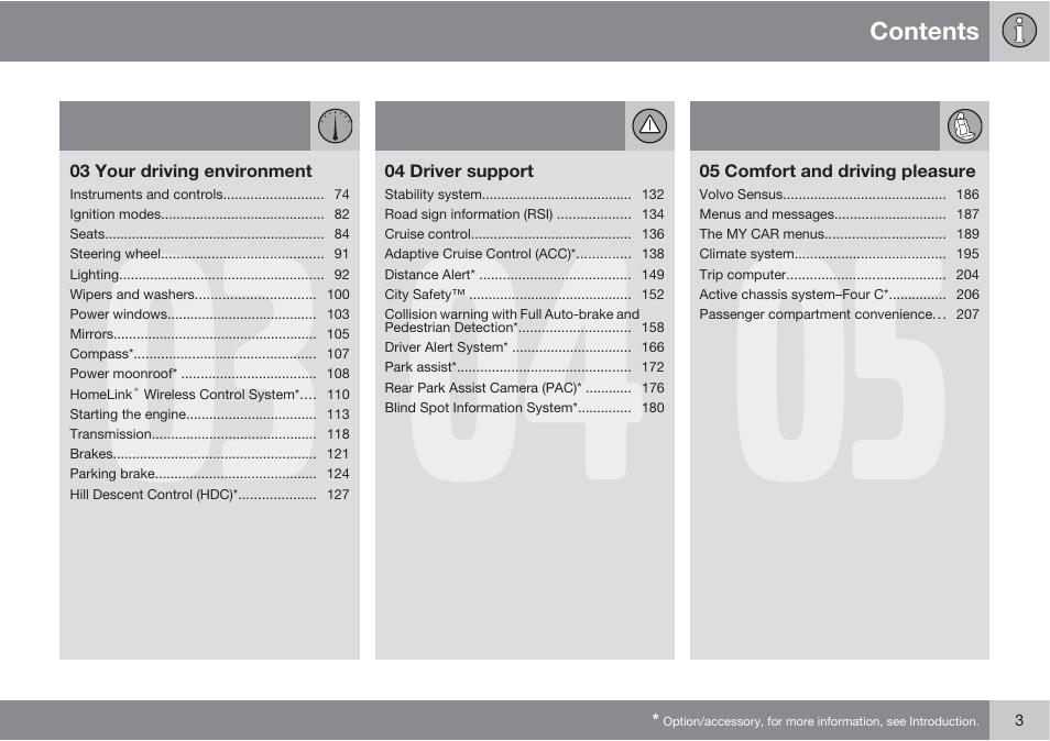 Volvo 2013 XC70 User Manual | Page 5 / 382