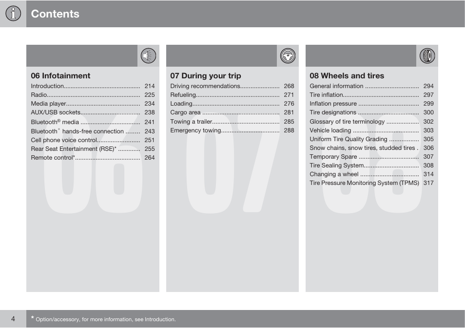 Volvo 2013 XC70 User Manual | Page 6 / 382