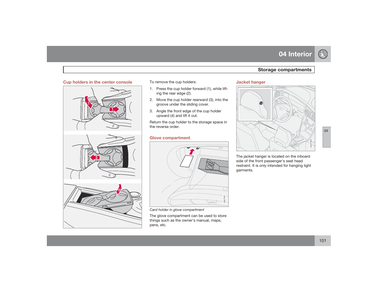 04 interior | Volvo 2009 S60 User Manual | Page 101 / 254