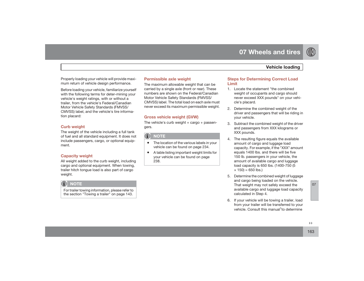 07 wheels and tires | Volvo 2009 S60 User Manual | Page 163 / 254