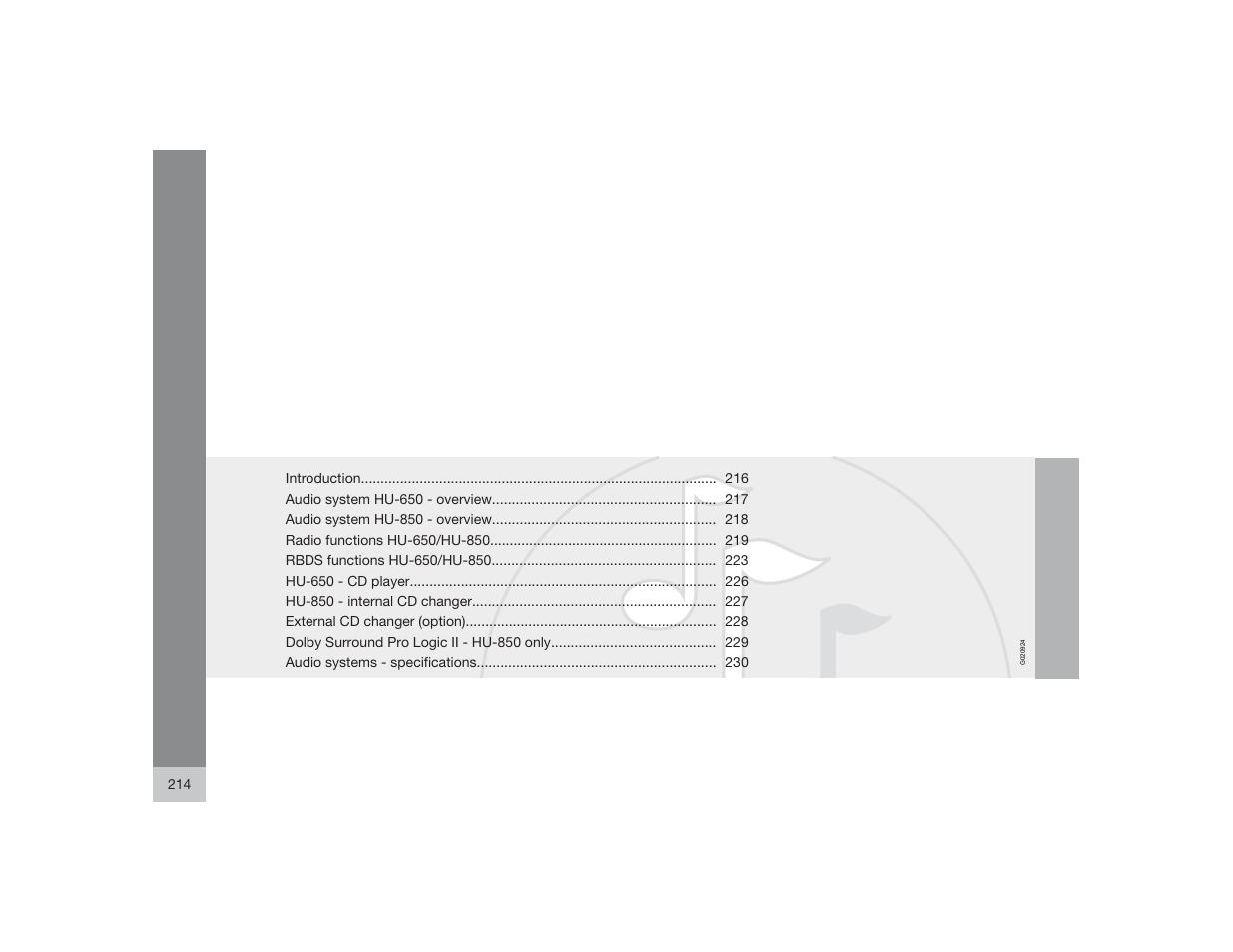 Volvo 2009 S60 User Manual | Page 214 / 254