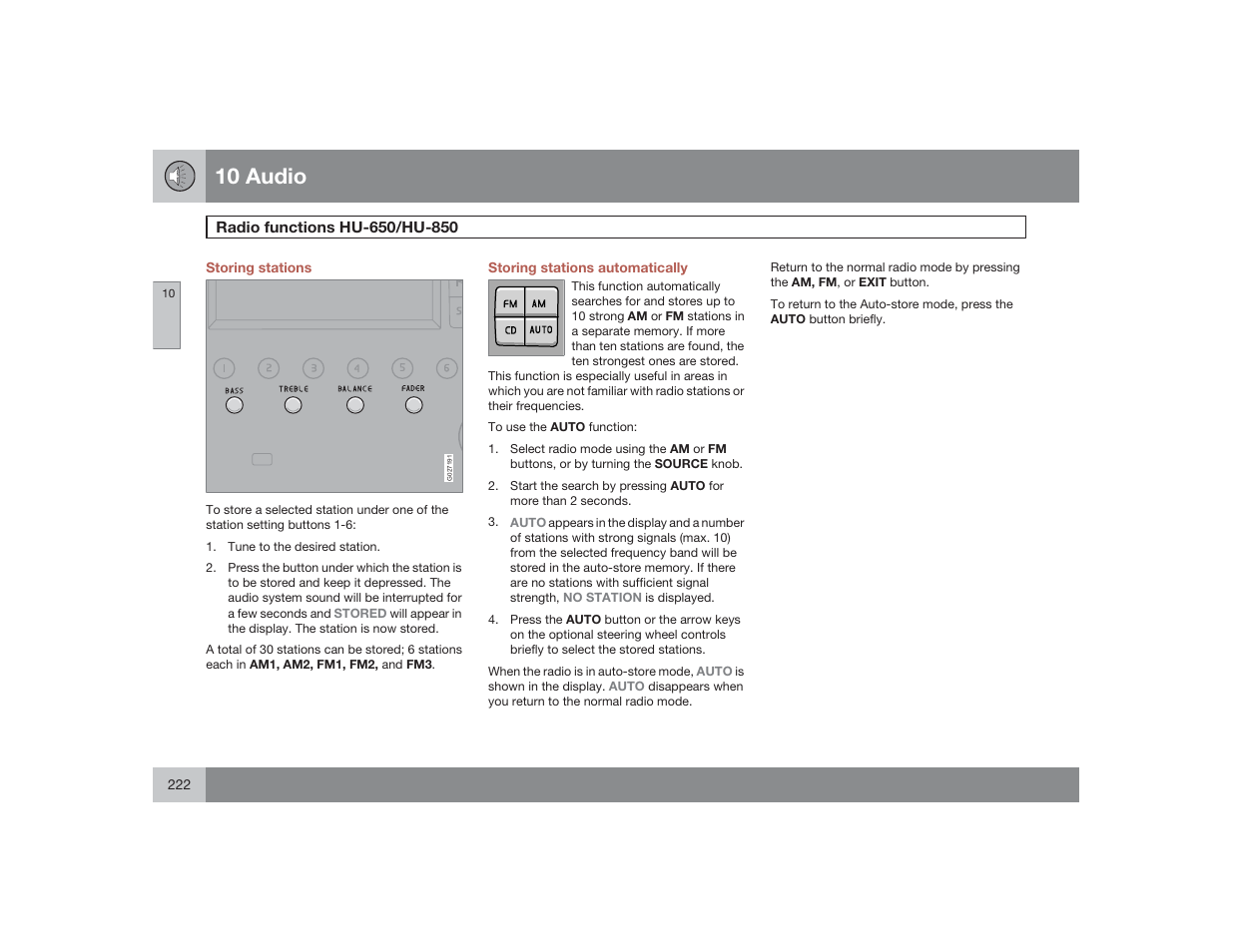 10 audio | Volvo 2009 S60 User Manual | Page 222 / 254