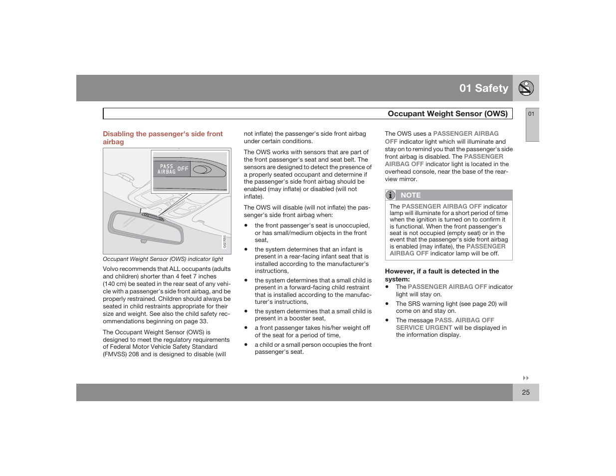 01 safety | Volvo 2009 S60 User Manual | Page 25 / 254