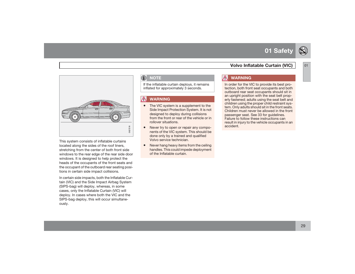01 safety | Volvo 2009 S60 User Manual | Page 29 / 254