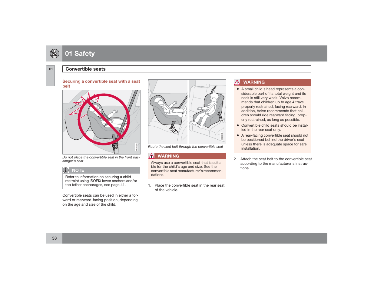 01 safety | Volvo 2009 S60 User Manual | Page 38 / 254