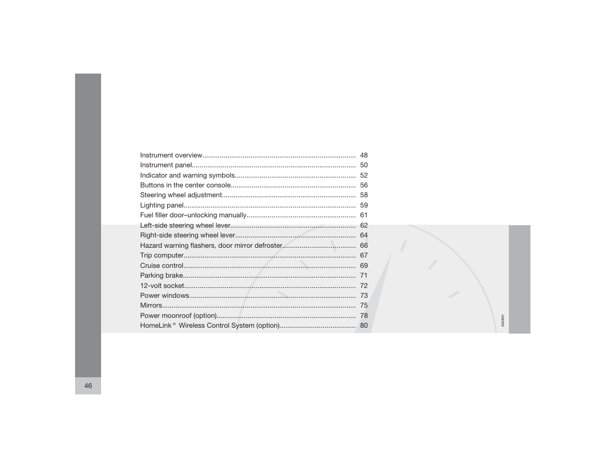 Volvo 2009 S60 User Manual | Page 46 / 254