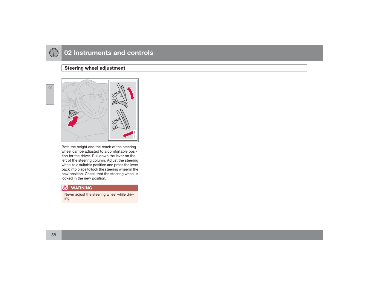 02 instruments and controls | Volvo 2009 S60 User Manual | Page 58 / 254